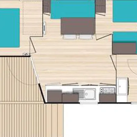 Mobil Home, Animaux Admis - 4 Pers. - Api-1-52-2480 * לס ואנס